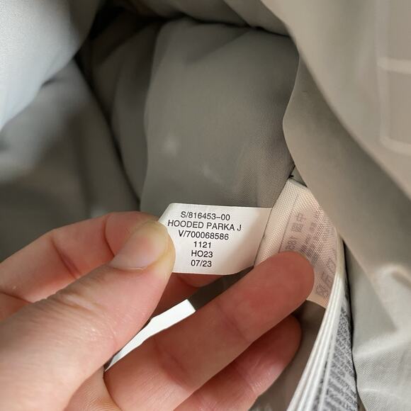 Gap Hooded Oversized Parka Jacket Mens XL Silver - Picture 9 of 11